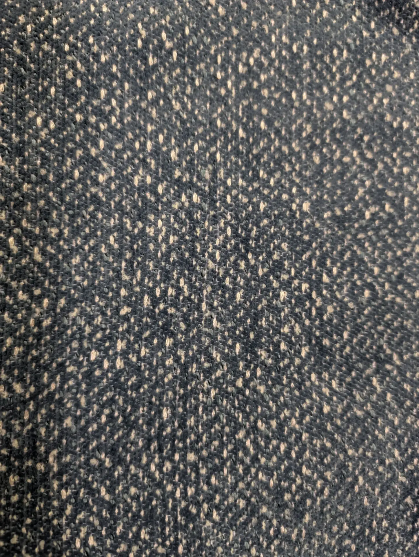 Close view showing pronounced fabric texture and pile