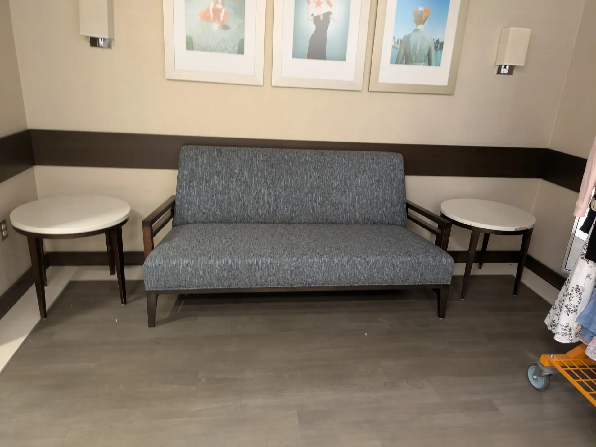 Renewed upholstered seating installed in a finished commercial interior