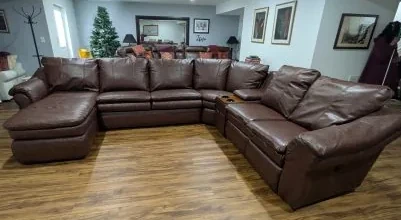 Same large residential sectional after upholstery renewal
